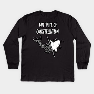 Shark constellation Kids Long Sleeve T-Shirt